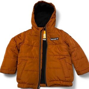 Timberland Black and Orange 2T Puffer Jacket